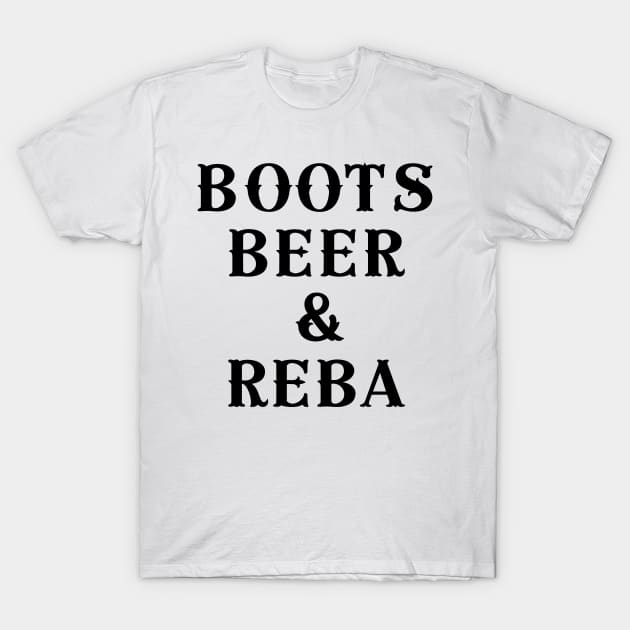 Boots Beer & Reba T-Shirt by BBbtq